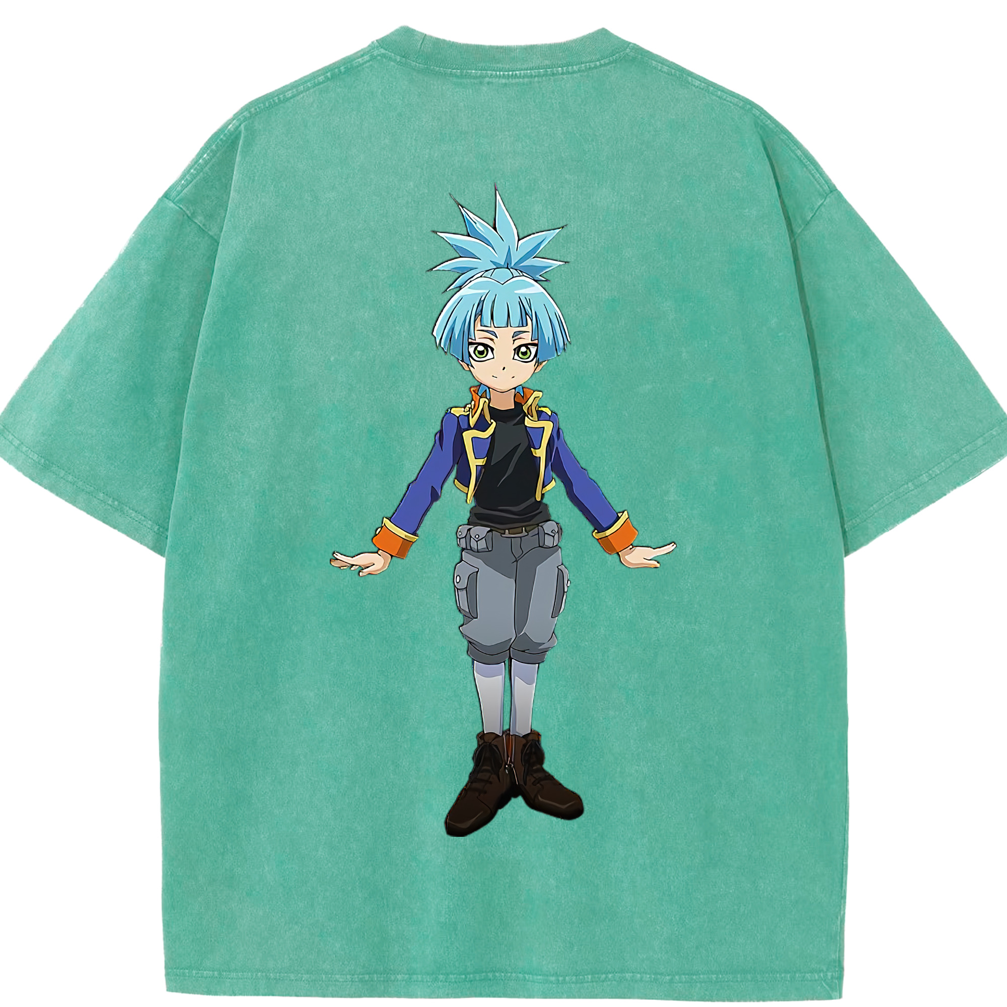 （画像用） 遊☆戯☆王 Yu-Gi-Oh! 綿100% ヴィンテージ風 半袖Tシャツ（背面プリント）